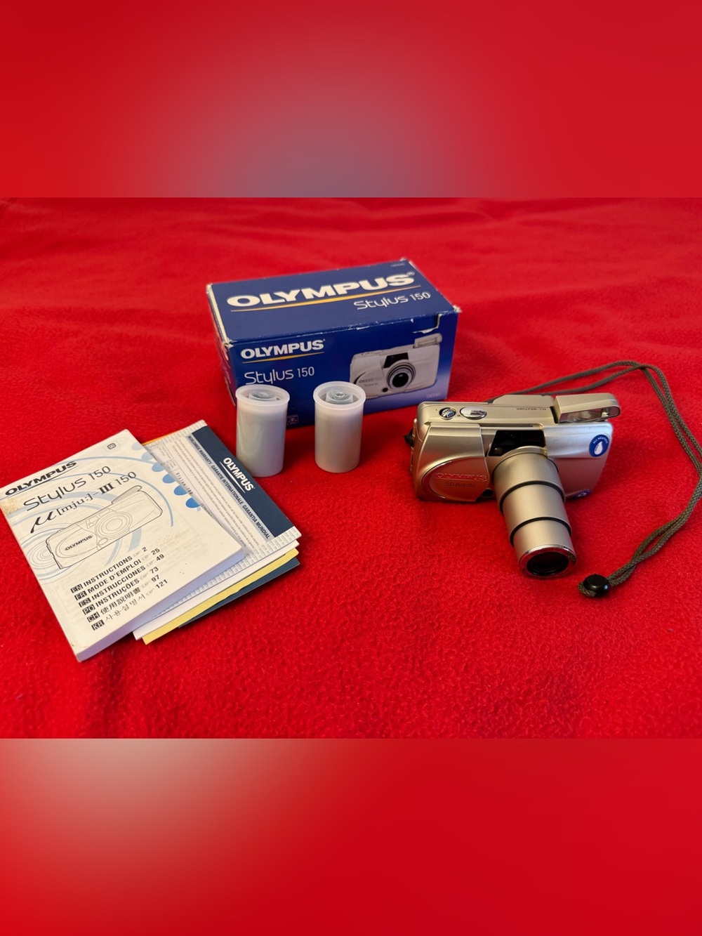 Olympus Stylus 150  Film Camera All Weather Zoom 37.5-150mm *TESTED Works